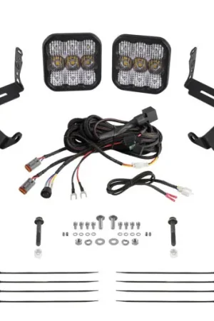 Bulk Order Diode Dynamics 14-18 Polaris RZR XP Stage Series SS5 A-Pillar Pod Kit - Sport White Combo