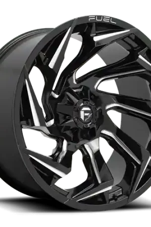 Free Delivery Aluminum Wheels 20X9 Reaction D753 8 On 180 Gloss Black Milled 124.2 Bore 20 Offset Fuel Off Road Wheels