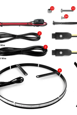 In Demand XK Glow Adjustable Wheel Ring Light Kit XKchrome App controlled w/ Turn Signal Function 4pc 15-18In