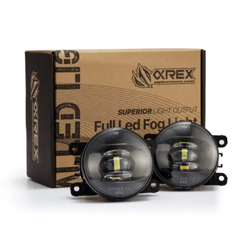 Low Price AlphaRex Universal Acura/Ford/Honda/Subaru/Nissan DoubleTap Dual Color LED Proj Fog Lights - Wt/Ambr
