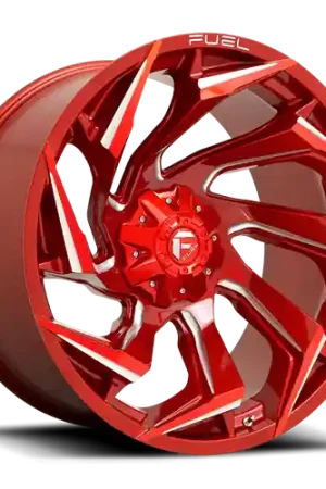 Aluminum Wheels 24X12 Reaction D754 5 On 127/5 On 139.7 Candy Red Milled 87.1 Bore -44 Offset Fuel Off Road Wheels Wholesale