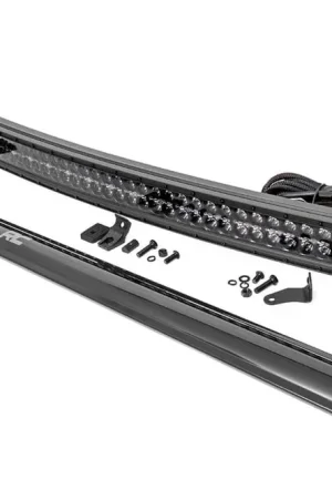 Curved Cree LED Light Bar 50 Inch Dual Row Black Series w/Cool White DRL Rough Country Original