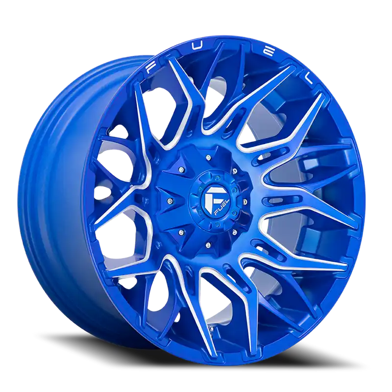 Aluminum Wheels 22X10 Twitch D770 5 On 139.7/5 On 150 Anodized Blue MIlled 110.2 Bore -18 Offset Fuel Off Road Wheels High Quality