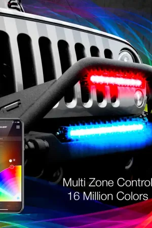 XK Glow RGBW Light Bar High Power Offroad Work/Hunting Light w/ Bluetooth Controller 14In Reduced Price