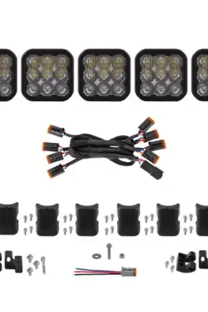 New Release Diode Dynamics SS5 Pro Universal CrossLink 7-Pod Lightbar - White Driving
