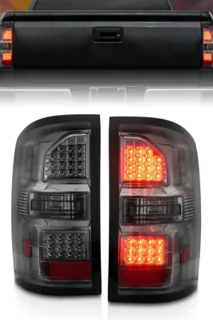 ANZO 2014-2018 GMC Sierra LED Tail Lights Black Housing Smoke Lens Hot Picks