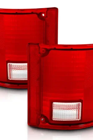 Buy Direct ANZO 1978-1991 Chevy Blazer Taillight Red/Clear Lens w/o Chrome Trim Fleetside (OE Replacement)