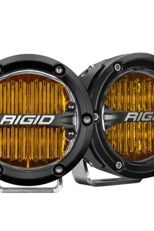 Exclusive Rigid Industries 360-Series 4in LED SAE J583 Fog Light - Selective Yellow (Pair)