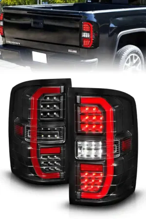ANZO 14-18 GMC Sierra 1500 Full LED Taillights Black Housing Clear Lens (w/C Light Bars) Deal