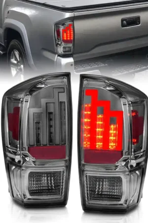ANZO 2016-2017 Toyota Tacoma LED Taillights Smoke Money Back Guarantee
