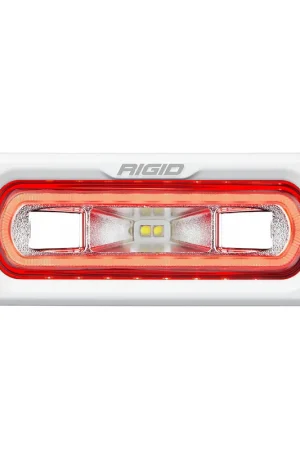 Clearance SR-L Series Marine Spreader Pod 2 Wire Flush Mount White With Red Halo RIGID Industries