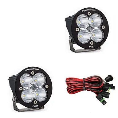LED Light Pods Clear Lens Spot Pair Squadron R Pro Baja Designs Professional Grade