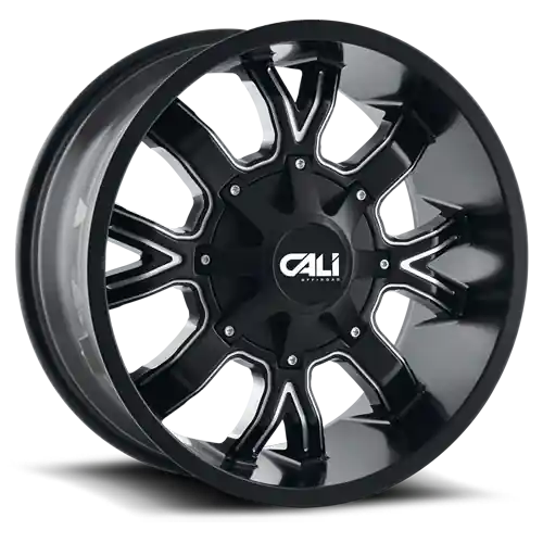 New Arrival Cast Aluminum Wheels Dirty 9104 SB 22x10 Milled Spokes Satin Black 6 On 135/6 On139.7 Bolt Pattern -19 Offset Cali Offroad Wheels