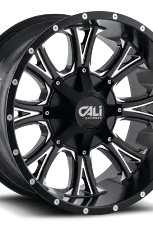 Cast Aluminum Wheels Americana 9101 SB 20x10 Milled Spokes Satin Black 5 On 127/5 On139.7 Bolt Pattern -25 Offset Cali Offroad Wheels Crafted