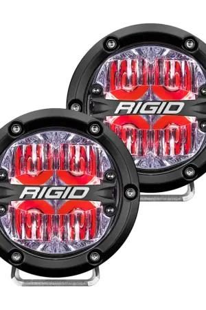 Editor’s Pick 360-Series 4 Inch Led Off-Road Drive Beam Red Backlight Pair RIGID Industries