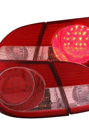 Buy Online ANZO 2003-2008 Toyota Corolla LED Taillights Red Clear 4pc