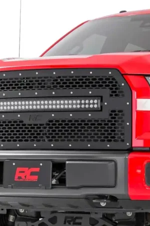 Ford Mesh Grille w/30 Inch Dual Row Black Series LED 15-17 F-150 Rough Country Best Choice