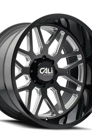 Shop Now Cast Aluminum Wheels Invader 9115 GB-M 20x10 Milled Gloss Black 6 On 139.7 Bolt Pattern -25 Offset Cali Offroad Wheels