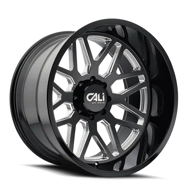 Shop Now Cast Aluminum Wheels Invader 9115 GB-M 20x10 Milled Gloss Black 6 On 139.7 Bolt Pattern -25 Offset Cali Offroad Wheels