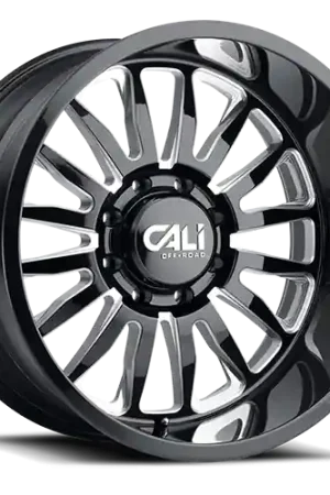 Today Only Cast Aluminum Wheels Summit 9110 GB-M 22x12 Milled Spokes Gloss Black 8 On 170 Bolt Pattern -51 Offset Cali Offroad Wheels