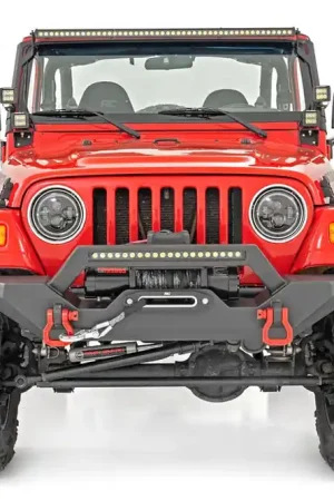 Trusted Brand Headlights DRL Halo LED 7 Inch 97-06 Jeep Wrangler TJ 4WD Rough Country