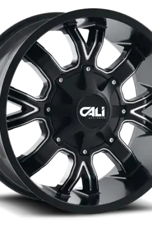 Cast Aluminum Wheels Dirty 9104 SB 20x9 Milled Spokes Satin Black 8 On 180 Bolt Pattern 0 Offset Cali Offroad Wheels Professional Grade