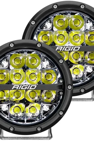 Top Pick 360-Series 6 Inch Led Off-Road Spot Beam White Backlight Pair RIGID Industries