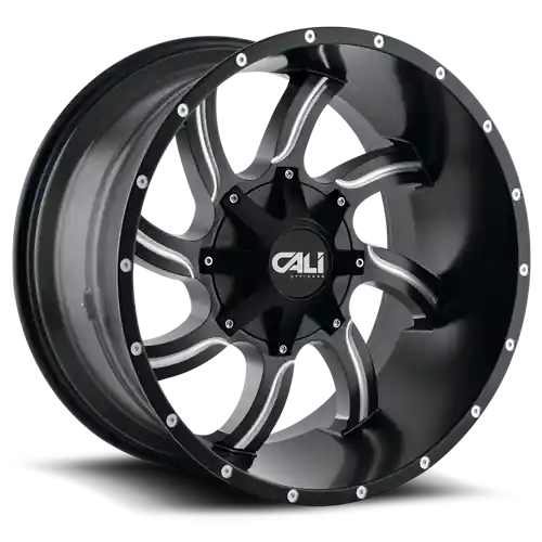 Buy Today Cast Aluminum Wheels Twisted 9102 SB 20x9 Milled Spokes Satin Black 5 On 139.7/5 On150 Bolt Pattern 0 Offset Cali Offroad Wheels