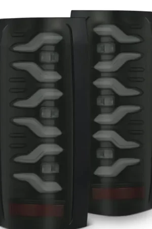 AlphaRex 87-96 Ford Bronco/F-150 Luxx-Series LED Tail Lights - Black Special Offer