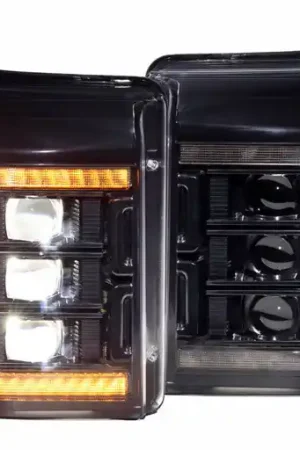 Clearance Morimoto XB LED Projector Headlights Amber DRL: Ford F250/F350 Super Duty 2011-2016