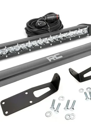 Worldwide Shipping Dodge Hidden Bumper Kit w/ 20-inch LED Light Bar Chrome Series (03-18 Ram 2500/3500) Rough Country