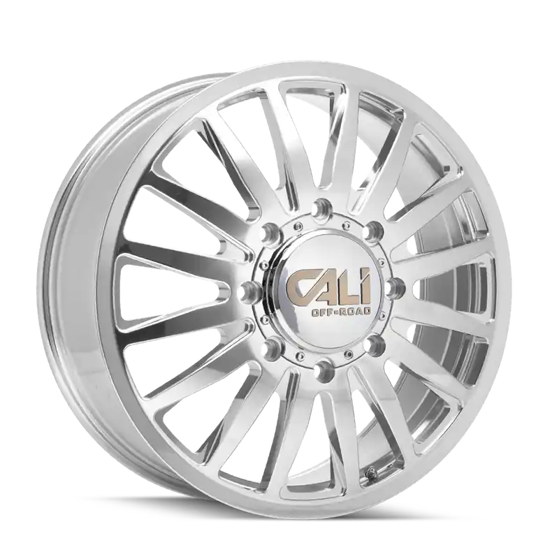 Dually Wheels Summit Dually 9110D PO 22x8.25 Milled Spokes Polished 8 On 165.1 Bolt Pattern 115 Offset Cali Offroad Wheels Best Seller
