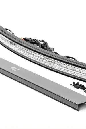 54-inch Curved Cree LED Light Bar - Dual Row Chrome Series w/ Cool White DRL Rough Country Fast Shipping