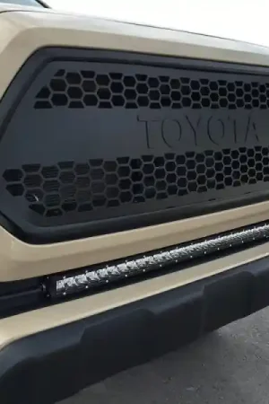 Cali Raised 2016-2023 Toyota Tacoma 32In Low Bumper Flush Slim Light Bar Kit -Blue Backlight - Small Best Seller