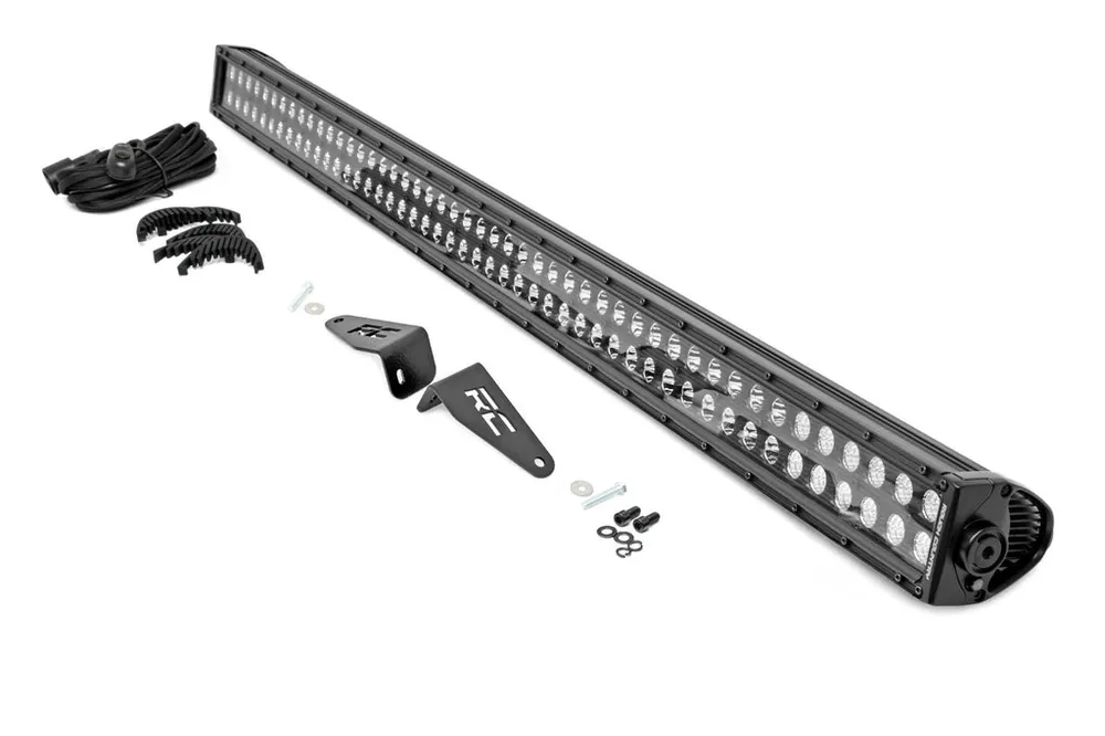 LED Light Rear Mount 50 Inch Dual Row Black Pair 14-22 Polaris Ranger 1000XP Rough Country Reduced Price