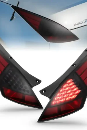 ANZO 2003-2005 Nissan 350Z LED Taillights Smoke Certified