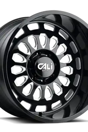 Authentic Cast Aluminum Wheels Paradox 9113 GB 20x10 Milled Spokes Gloss Black 8 On 165.1 Bolt Pattern -25 Offset Cali Offroad Wheels