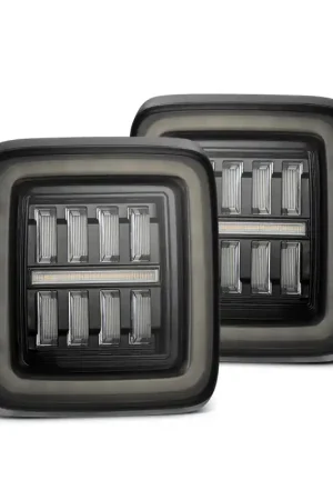 AlphaRex 18-23 Jeep Wrangler JL NOVA Prismatic LED Taillights Alpha-Black Wholesale
