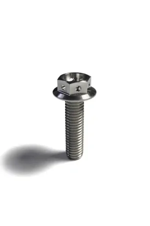 Ticon Industries Titanium Bolt Flanged M5x20x.8TP 8mm 6pt Head Drilled Worldwide Shipping