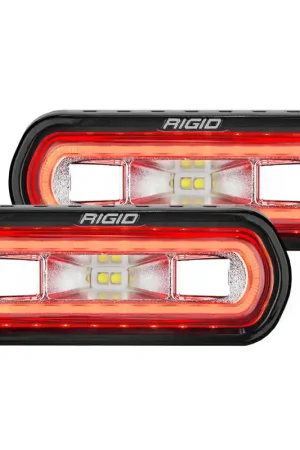 Must Have Rigid Industries SR-L Series Surface Mount LED Spreader Pair w/ Red Halo - Universal