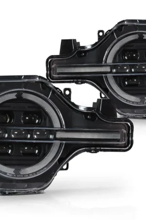 2021-2024 Ford Bronco Rogue Series LED Projector Headlights - Black/Clear Direct From Manufacturer