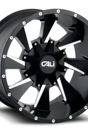 Sale Cast Aluminum Wheels Distorted 9106 SB 20x10 Milled Spokes Satin Black 5 On 127/5 On139.7 Bolt Pattern -19 Offset Cali Offroad Wheels