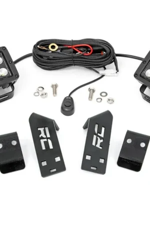 Big Sale Polaris Dual LED Cube Kit w/Black Series Flood LED's 20-21 Polaris RZR PRO XP Rough Country