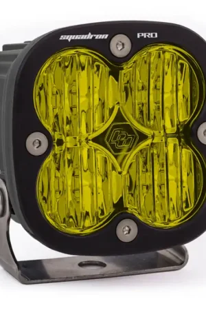 Secure Checkout Baja Designs Squadron Pro Black Wide Cornering Pattern LED Light Pod - Amber