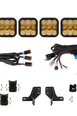Don’t Miss Out Diode Dynamics Bronco SS5 6-Pod CrossLink Grille Lightbar Kit Pro - Yellow Combo