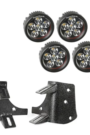 Rugged Ridge 97-06 Jeep Wrangler TJ/LJ 3.5in Round Dual A-Pillar LED Kit Hot Picks