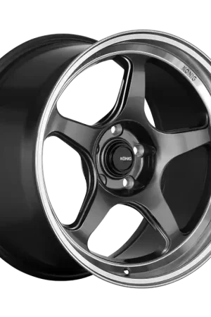 Limited Offer Konig Hyperspec 19x9.5A 5x114.3 ET35 Anthracite Metallic Wheel w/ Mirror Machined Lip (Knurled Bead)