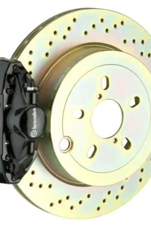 Brembo 08-14 WRX/10-14 Legacy 2.5i Rear GT BBK 2 Piston Cast 2pc 316 x20 1pc Rotor Drilled-Black Original