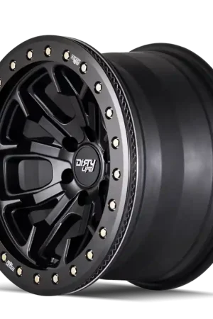 Mega Sale Dirty Life 9303 DT-1 17x9 / 5x139.7 BP / -38mm Offset / 108mm Hub Matte Black Wheel - Beadlock