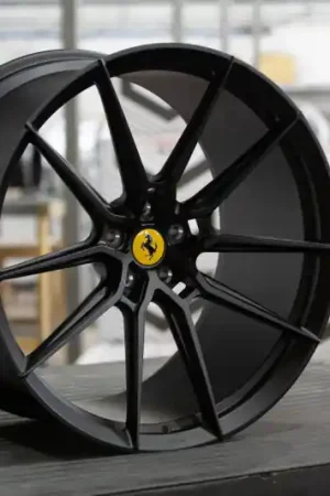 Best Price Vossen x Novitec NF9 21x9.5in - 5x114.3 BP - ET38 - Satin Black Ferrari 296 Front Wheel